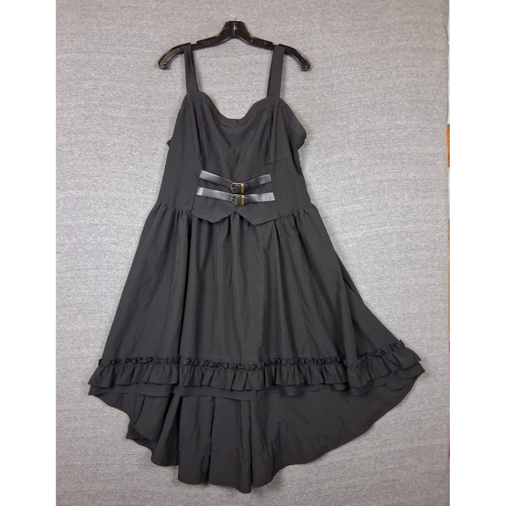 Scarlett Darkness Womens Dress 2XL Black High Low Gothic Lolita Dark Romantic